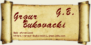 Grgur Bukovački vizit kartica